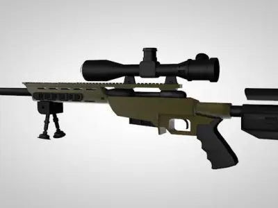 Modern sniper rifle 3D model
