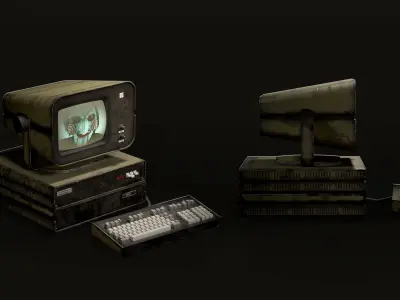 PC - Dialogue computing complex Free low-poly 3D model