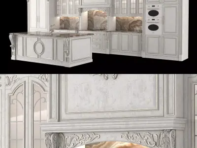 classical kitchen 3 3D model