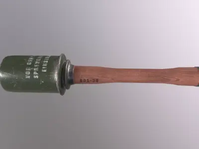 Germany Grenade with PBR  Low poly Game ready Low-poly 3D model
