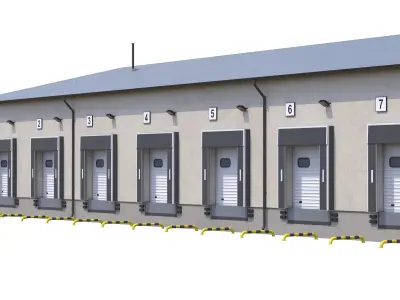 5 Industrial Buildings Collection 3D Model Pack buy
