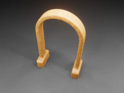 Gothic arch Low-poly 3D model