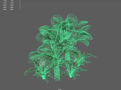 Plants - game ready 3d model palm tree Low-poly 3D model