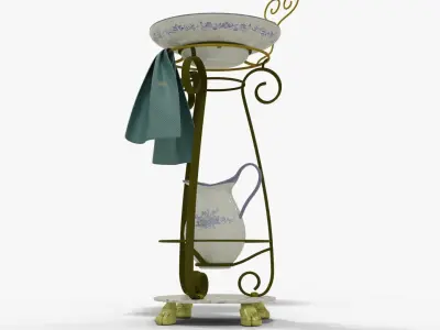 Antique washstand 3D model