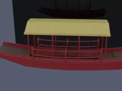 asian boat 3D model