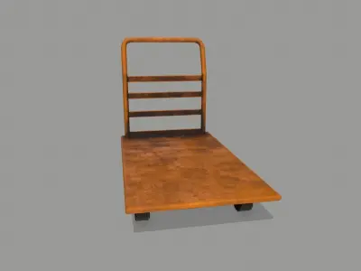 Trolley hand truck Low-poly 3D model 2