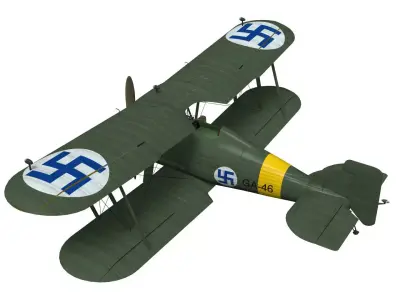 Gloster Gamecock 3D model buy