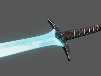 Sting Sword High Poly 3D model