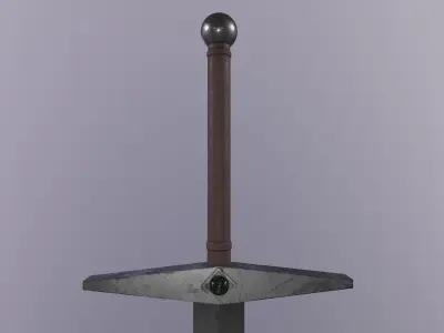 great sword Free low-poly 3D model