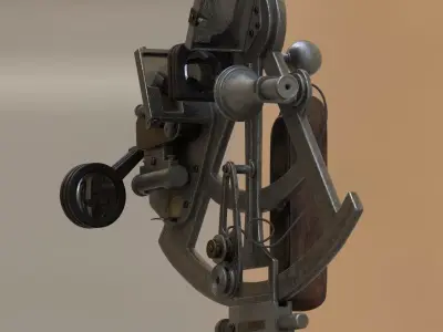Precision Sextant Low-poly 3D model