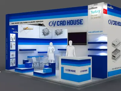 Exhibition Stand - ST0055 3D model