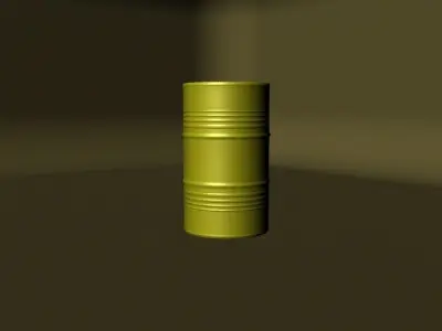 Metallic Barrels Low-poly 3D model