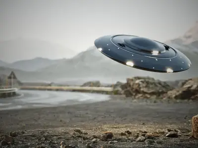 UFO 3D Model disc Low-poly 3D model