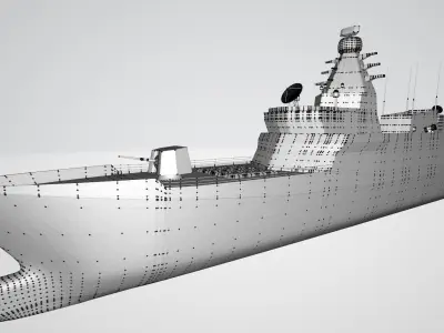 TF2000 DESTROYER OF TURKISH NAVAL SHIP 3D model