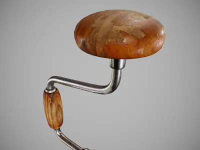 Old hand Drill 3D model