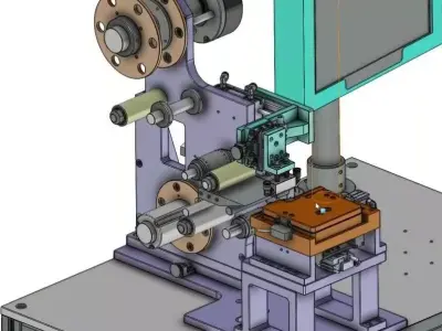 Label and Film Laminating Machine for Electronics Parts 3D model