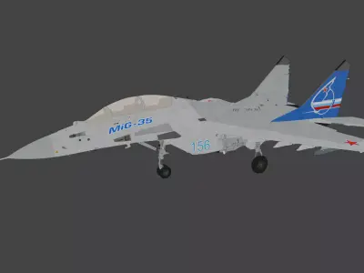 MiG-35 Fighter Jet High Poly Detailed 3D Model 3D model