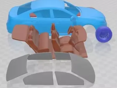 Subaru Legacy Sedan 2010 Printable Car  3D print model