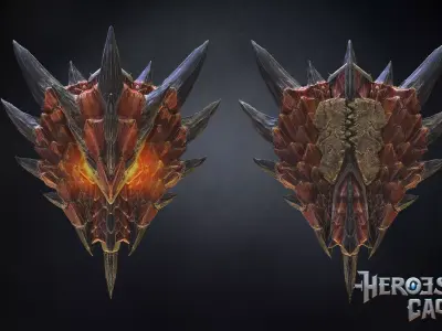 Monster Hunter World - Halberion Blade - Shield Part 3D print model