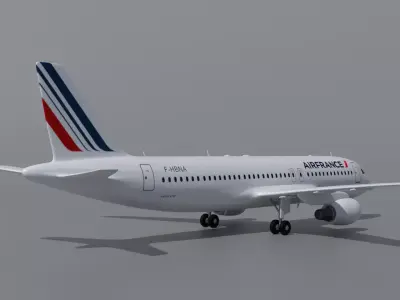  Airbus A320 Air France 3D model