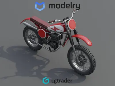 Motocross Motorcycle 3D model