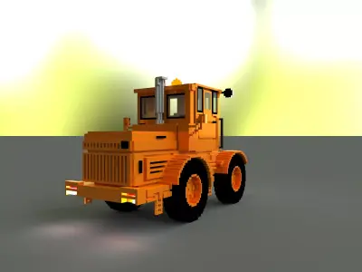 k 700 Kirovets Voxel Low-poly 3D model Free low-poly 3D model