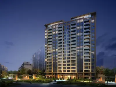 3Dmax fashion city commercial square building 330 3D model