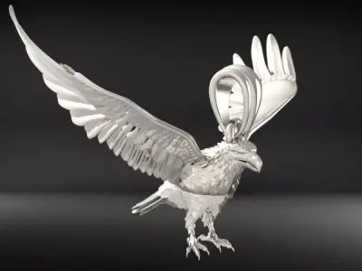 American Winged Eagle Pendant 3D print model