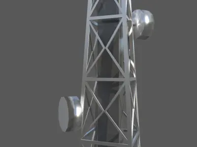 Radio Tower Free low-poly 3D model