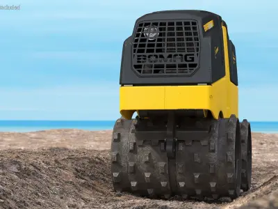 Trench Roller Bomag BMP 8500 Dirty 3D model