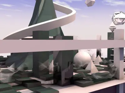 SI-FI City  Free low-poly 3D model