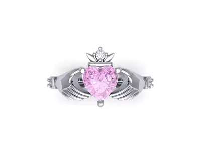 Heart Claddagh Ring 3D print model purchase