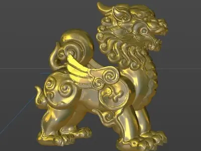 China Unicorn Ancient Mythical Animals 3D model