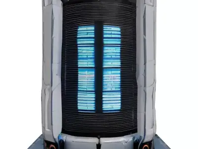 Damaged SciFi Power Cell 3D model