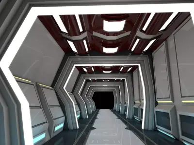 Sci Fi Corridor 3D model purchase
