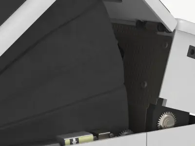 Retro Instant Camera Folding Type White Black Rigged for Maya 3D model