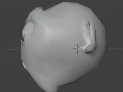funny round monkey face Free 3D model