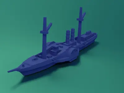 USS Advance 1864 3D print model