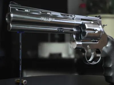 Colt Anaconda Revolver Low-poly Low-poly 3D model