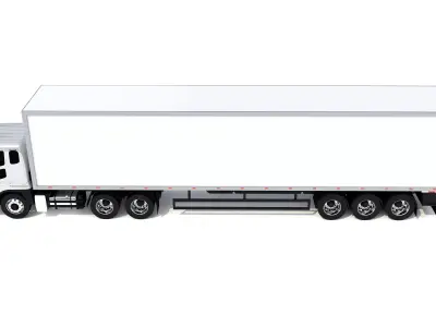 Generic Truck With Trailer 3D model