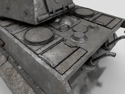 Tiger II Tank WW2 3D model