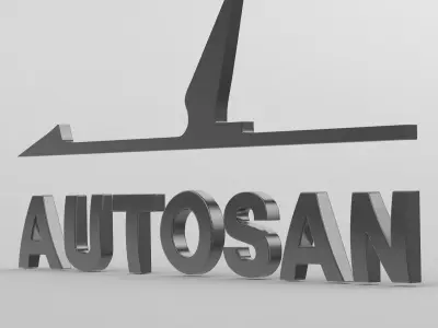 autosan logo 3D model by 3dlogoman