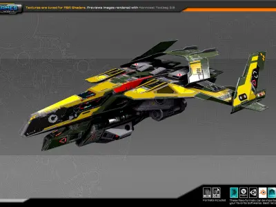 SF REBEL Fighter RF8 Low-poly 3D model
