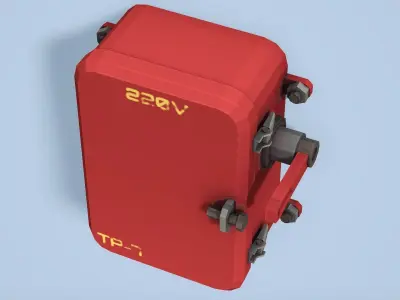 Old Electric Shield - Low Poly Mobile Ready Low-poly 3D model