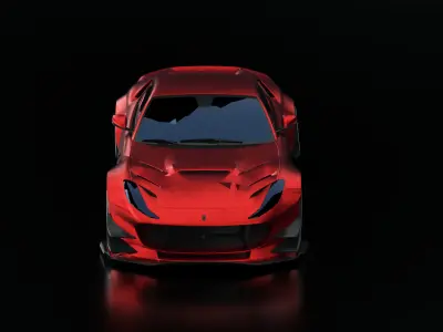 Ferrari 812 - Red 3D model  Free 3D model