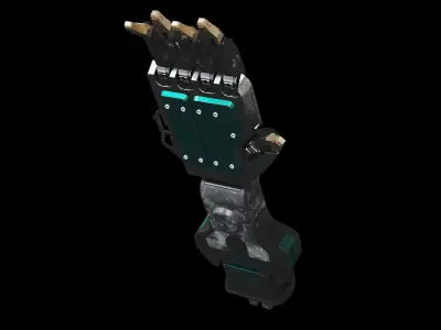 Articulated Robotic Hand industrial Gripper mecha manipulator  3D model