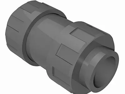 PVC Ball Check Valves - Socket Ends Free 3D model