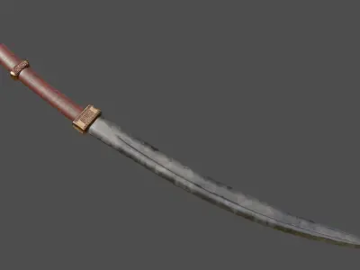 Falx Blade Low-poly 3D model