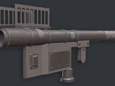 Rocket Launcher Game Ready 3   Low-poly 3D model