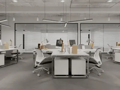 office interior 3D model 8
